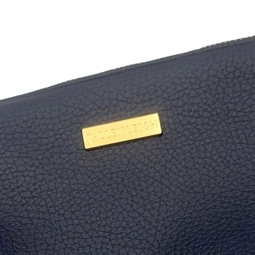 J'ALLEN LEIGH handcrafted 100% leather blue pouch UNISEX